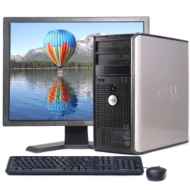 Restored Dell - Optiplex Desktop Computer PC - Intel Core 2 Duo - 4GB Memory - 160GB Hard Drive - Windows 10 - 19 LCD (Refurbished)
